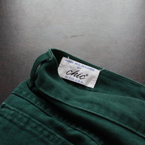 Vintage 90s Chic High-Waisted Green Denim (31x31) – Rare Find - Picture 2 of 5